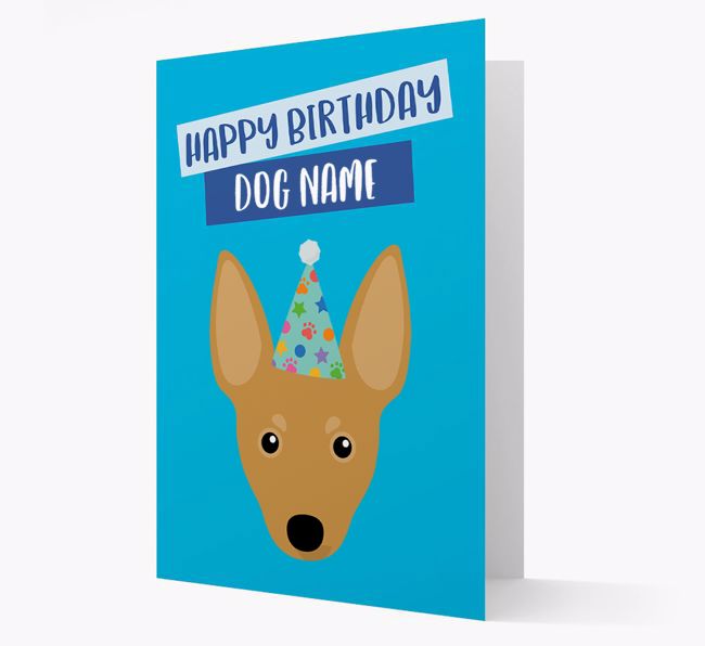 Personalised 'Happy Birthday {dogsName}' Card with {breedCommonName} Icon